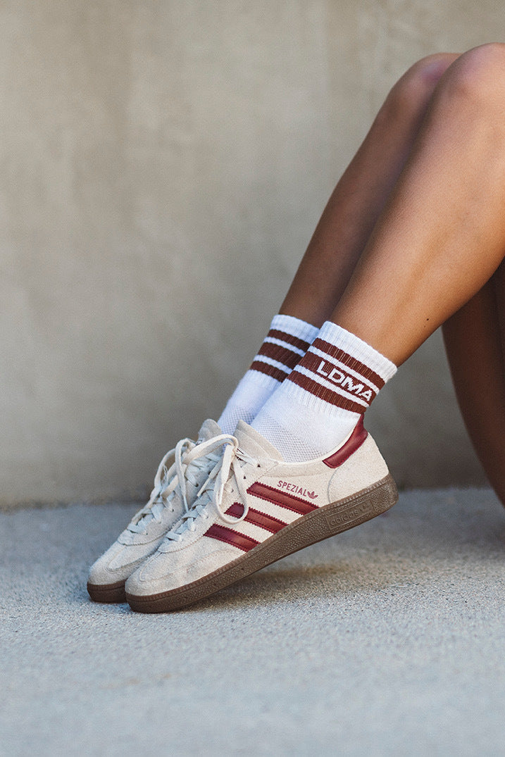 Brown Stripe Mid Sock