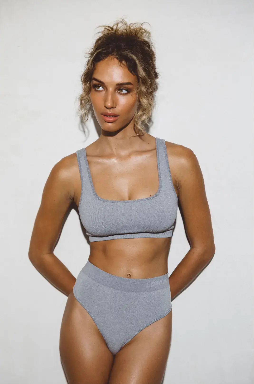 LDMA Shop Low Show V Bralette in Arctic Blue on Marmalade
