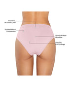 High Sculpt Brief in Studio Pink: seamless no visible lines, sculpts without compression, ultra-soft matte microfiber, zero-dig full coverage