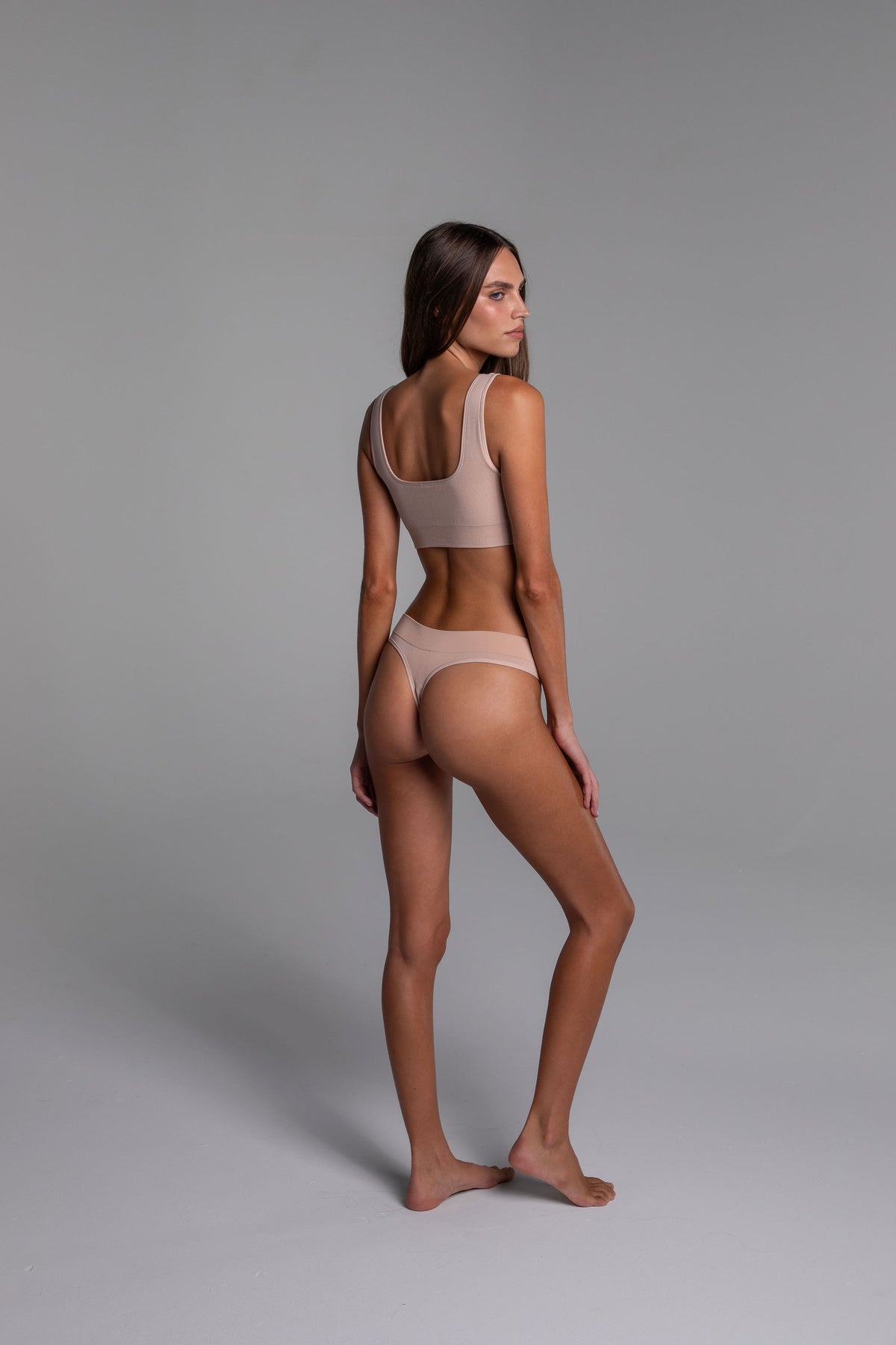 Low Hide Ribbed Thong