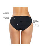 Low Hide Brief in Black: seamless no visible lines, ultra-soft 24/7 microfiber, low-rise full coverage back, micro-ribbing that never rides up