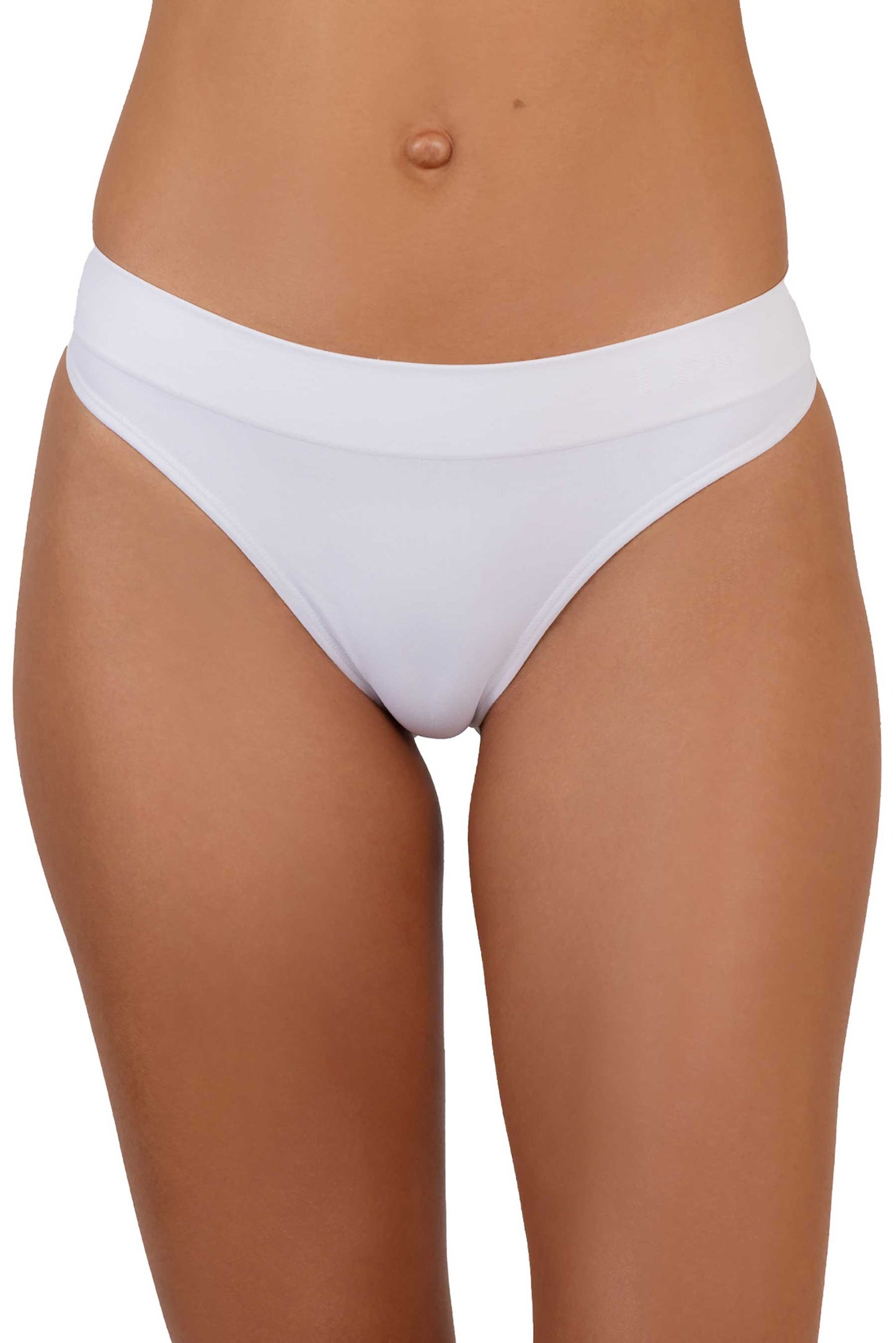 Low Hide Thong in White