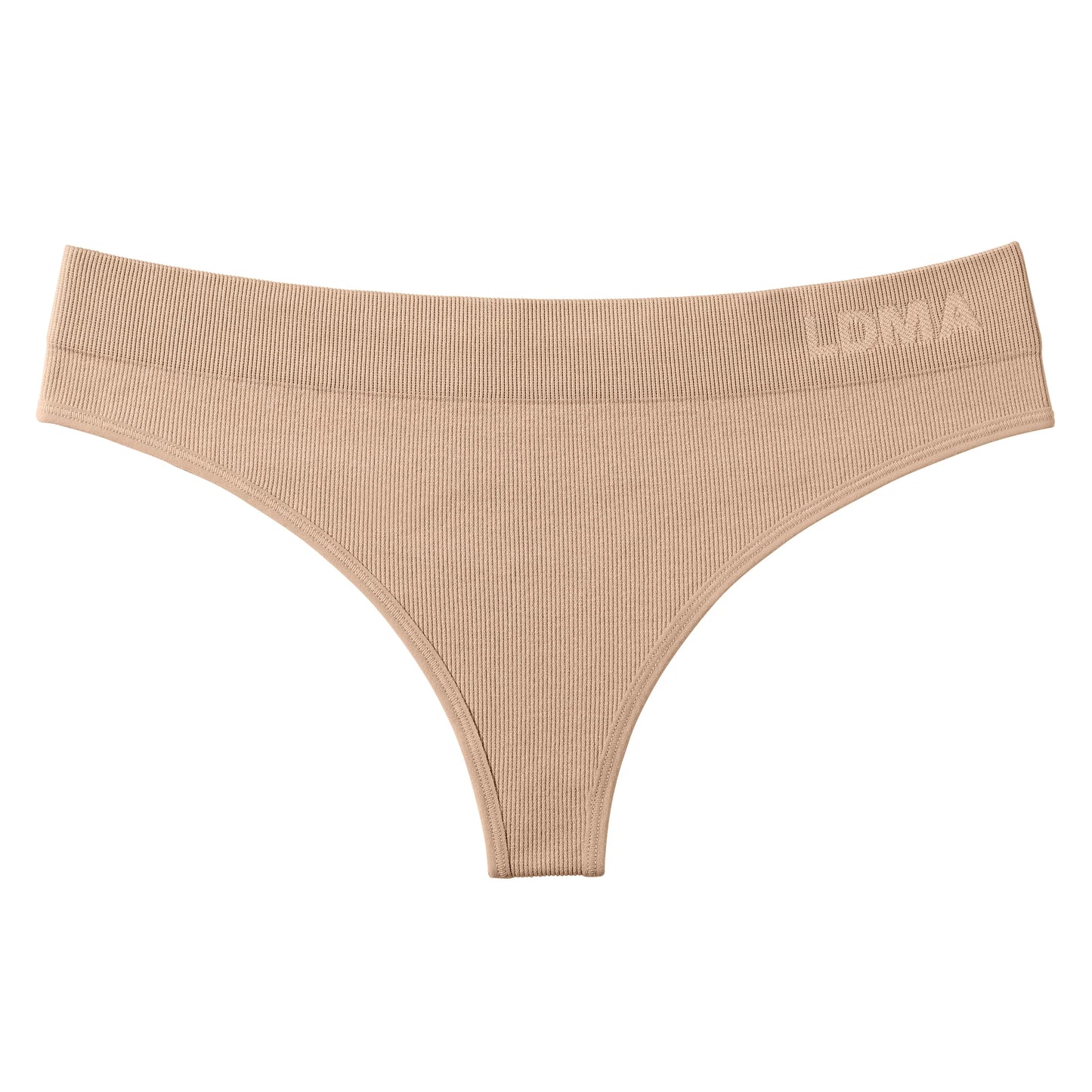 Low Hide Thong Rib in Dusty Nude