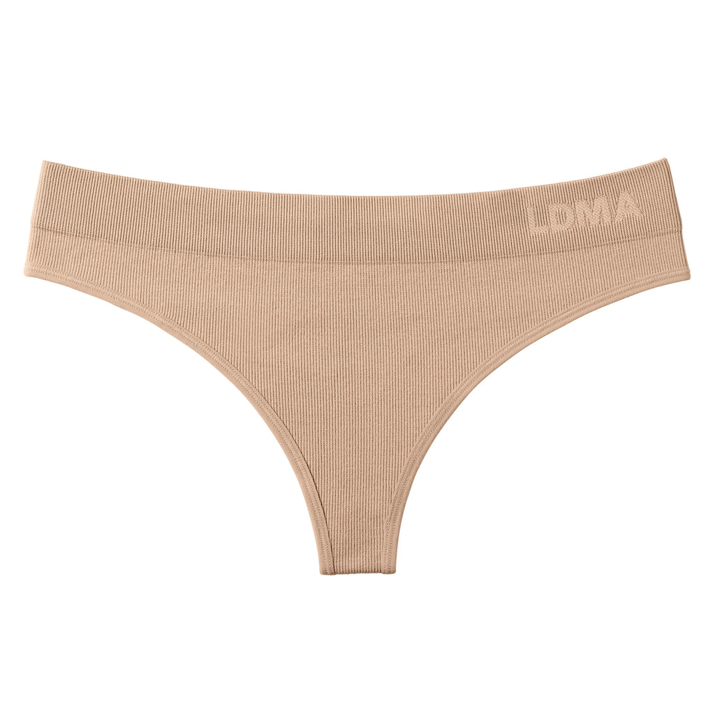 Low Hide Ribbed Thong