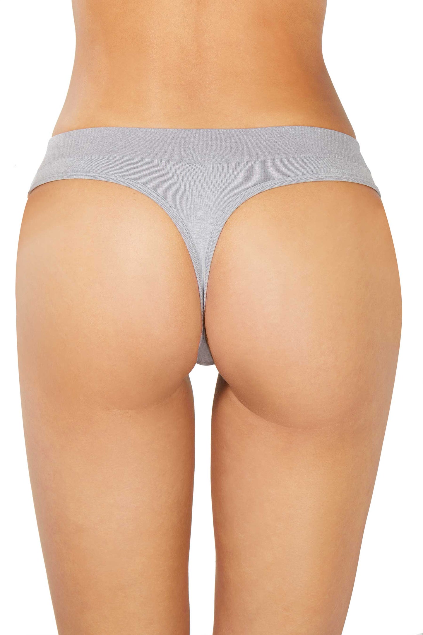 Low Hide Thong in Heather Grey