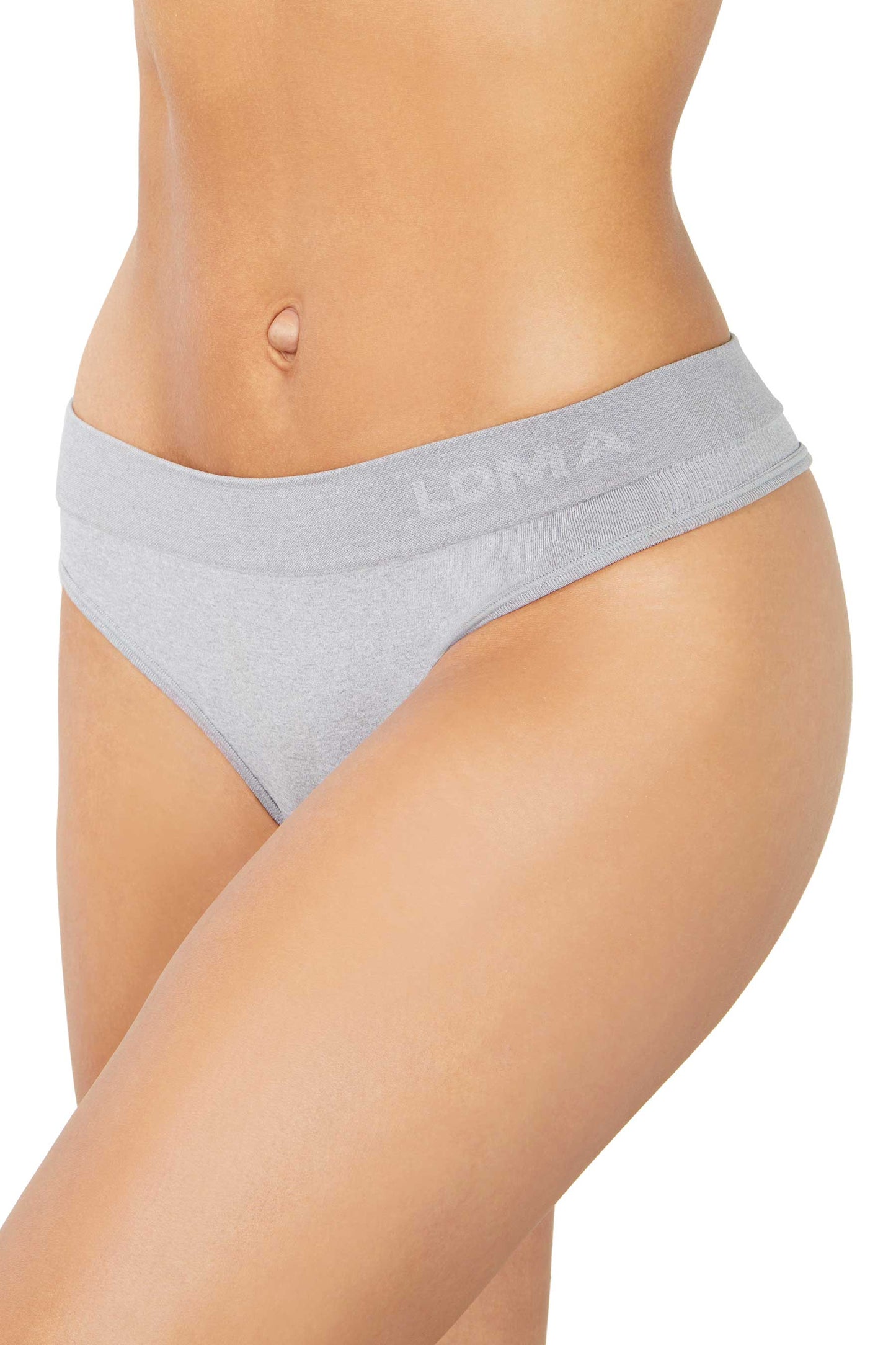 Low Hide Thong in Heather Grey