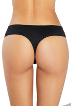 Low Hide Ribbed Thong