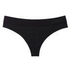 Low Hide Ribbed Thong