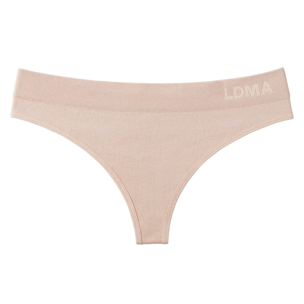 Low Hide Ribbed Thong